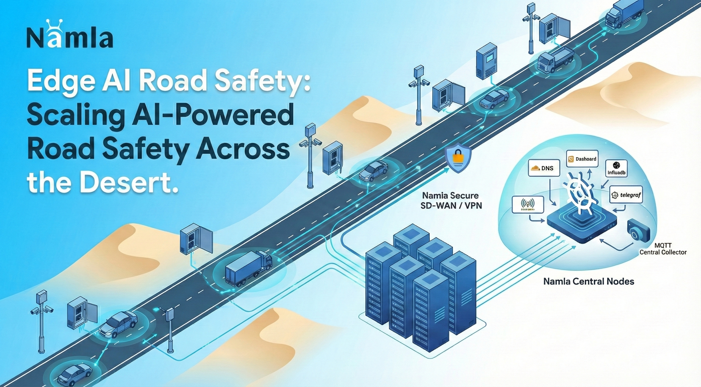 Edge AI Road Safety:Scaling AI-Powered Road Safety Across the Desert